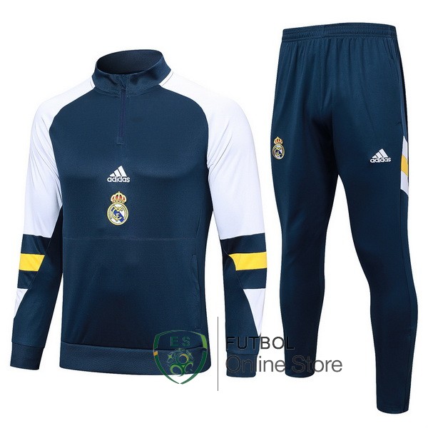 2023/24 Azul Blanco Amarillo Chaqueta Ensemble Complet Real Madrid