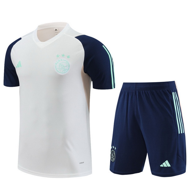 Entrenamiento Ajax Conjunto Completo Blanco Verde Azul 23/2024