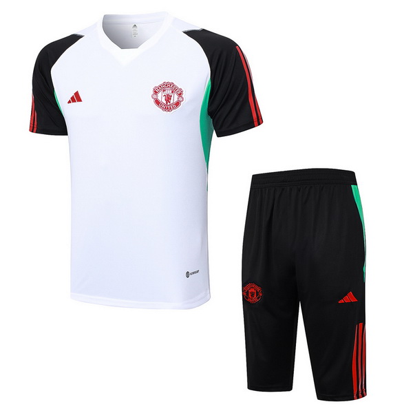 Entrenamiento Manchester United Conjunto Completo Blanco Negro Rojo 23/2024