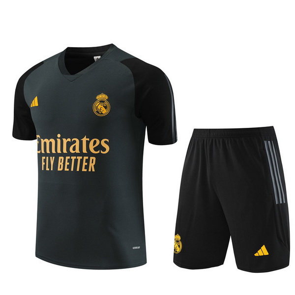 Entrenamiento Real Madrid Conjunto Completo Gris Negro Amarillo 23/2024