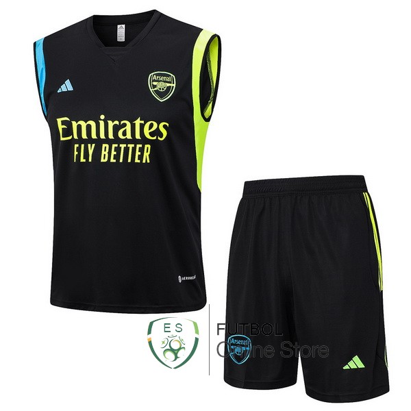 Entrenamiento Arsenal Sin Mangas Conjunto Completo Negro I Verde 23/2024