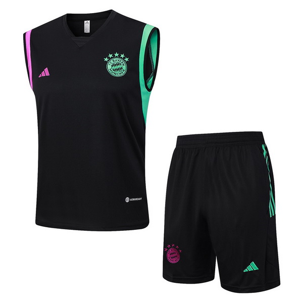 Entrenamiento Bayern Munich Sin Mangas Conjunto Completo Negro Purpura Verde 23/2024