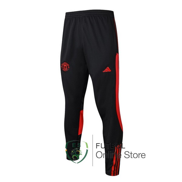 2023 Pantalones Negro Rojo Deportivos Manchester United