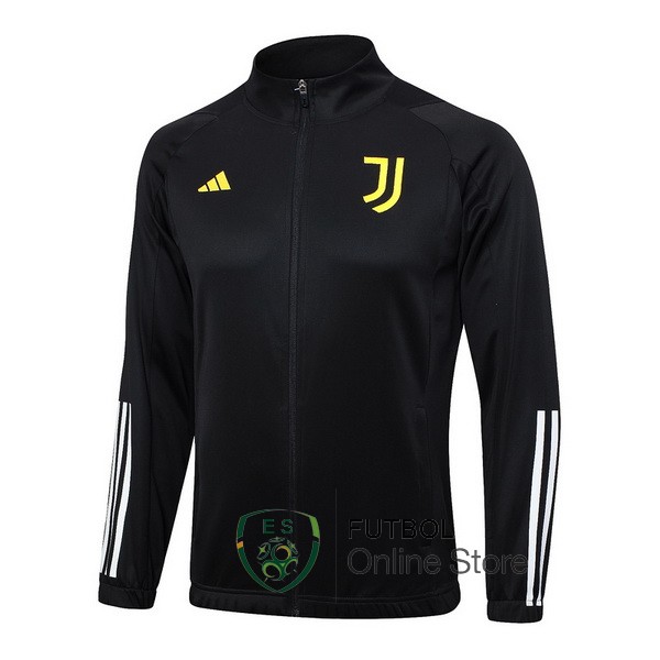 23/2024 Negro Blanco Amarillo Chaqueta Con Capucha Juventus