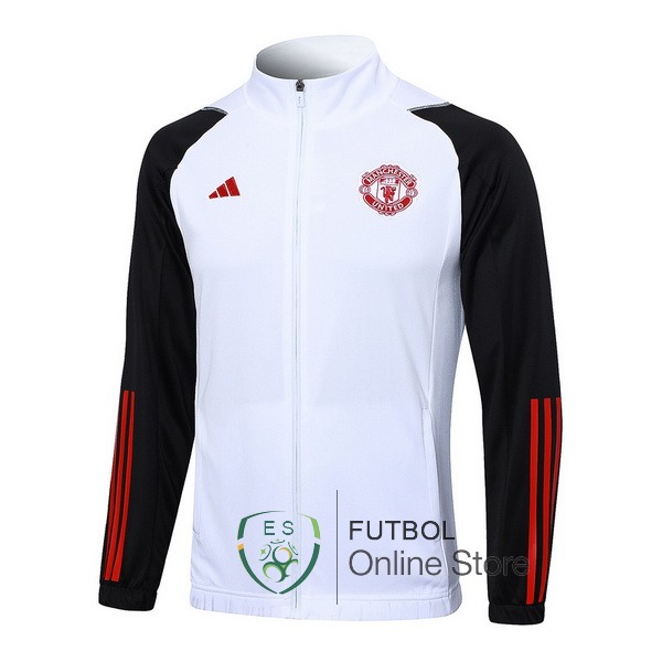 23/2024 Blanco Negro Rojo Chaqueta Con Capucha Manchester United