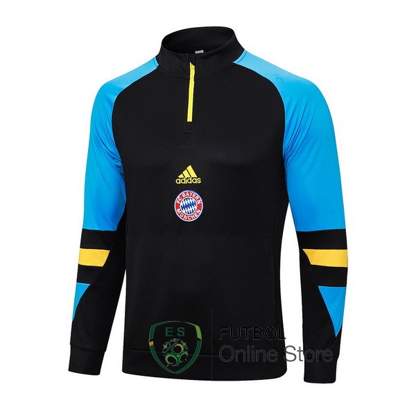 23/2024 Negro Azul Amarillo Chaqueta Con Capucha Bayern Munich