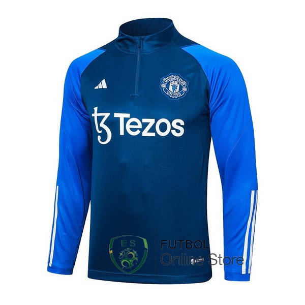 23/2024 Azul Blanco Chaqueta Con Capucha Manchester United