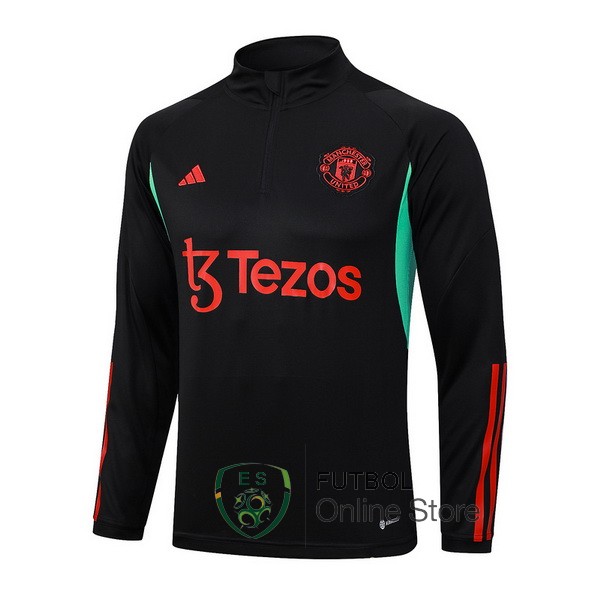 23/2024 Negro I Rojo Chaqueta Con Capucha Manchester United