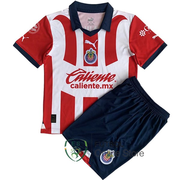 Camiseta Del Conjunto Completo CD Guadalajara Ninos Primera 23/2024