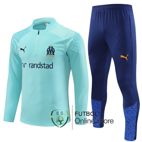 Chandal Del Conjunto Completo Marsella Azul I Verde 2023/2024