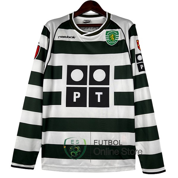 Retro Camiseta Sporting de Lisboa 2002-2003 Manga Larga Primera