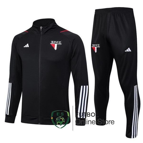 Chandal Del Conjunto Completo Sao Paulo Negro Blanco 2023/2024