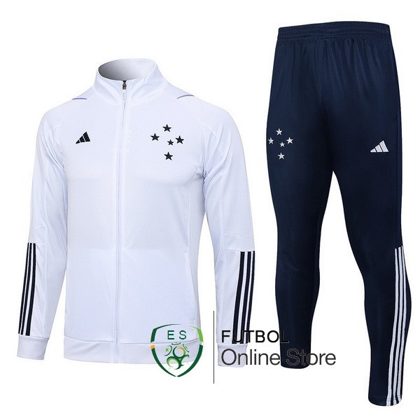 Chandal Del Conjunto Completo Cruzeiro EC Blanco Azul Marino 2023/2024