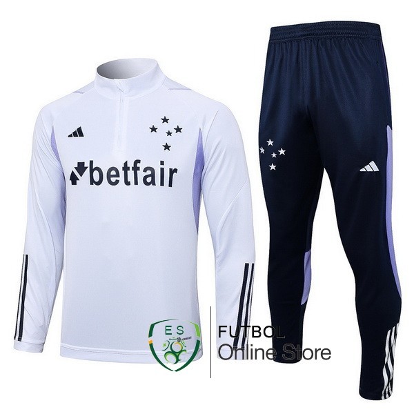 Chandal Del Conjunto Completo Cruzeiro EC Blanco Azul Marino 2023/2024