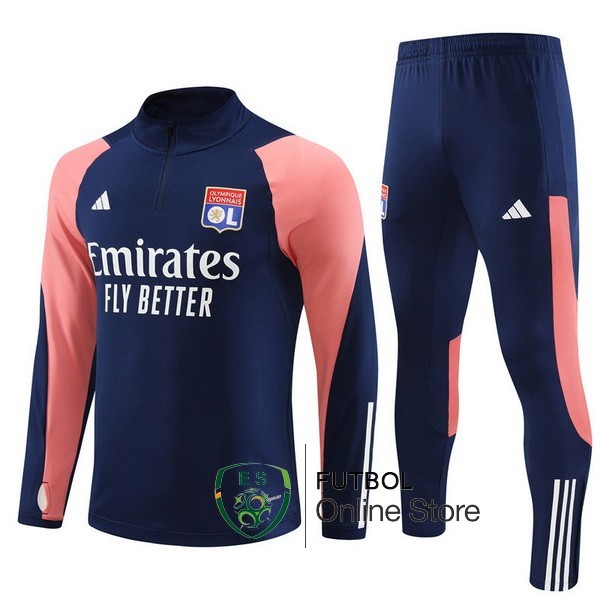 Chandal Del Conjunto Completo Lyon Rosa Azul 2023/2024