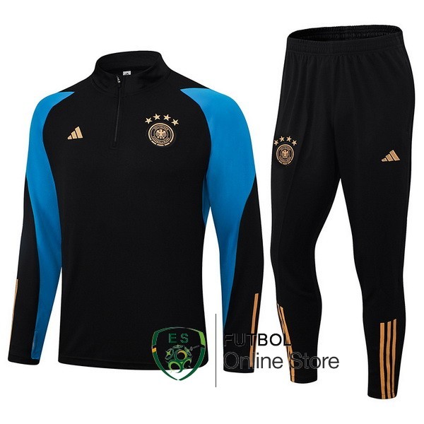 Chandal Del Conjunto Completo Alemania Ninos Negro I Azul 2023