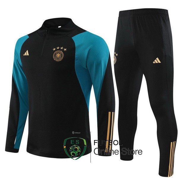 Chandal Del Conjunto Completo Alemania Ninos Negro Verde 2023