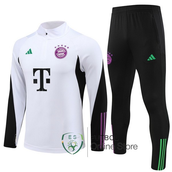 Chandal Bayern Munich Ninos Blanco I Negro Purpura 2023/2024