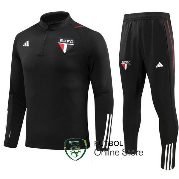 Chandal Del Conjunto Completo Sao Paulo Negro Blanco 2023/2024