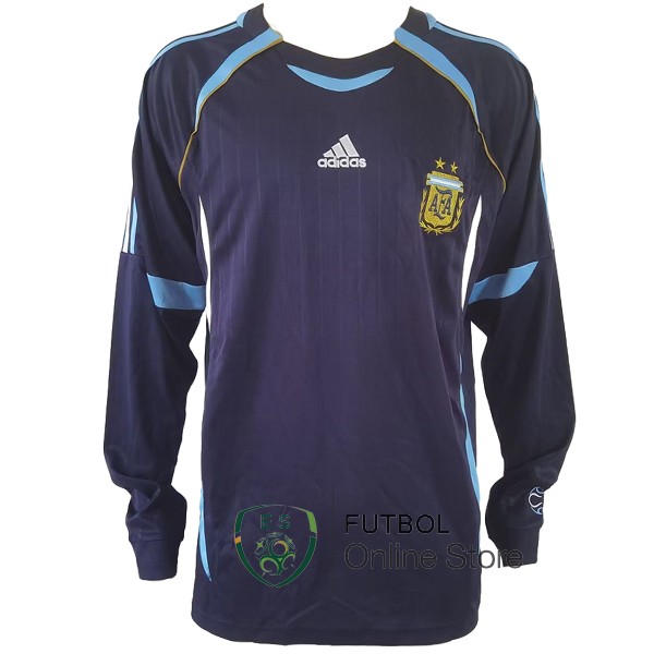 Retro Camiseta Argentina Manga Larga 2020 Segunda