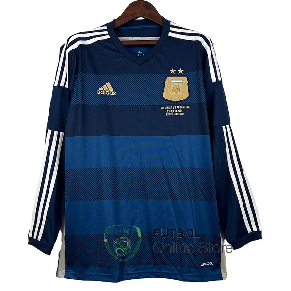 Retro Camiseta Argentina Manga Larga 2014 Segunda