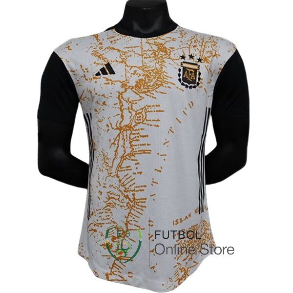 Tailandia Camiseta Del Argentina Jugadores Especial Negro Amarillo 2024