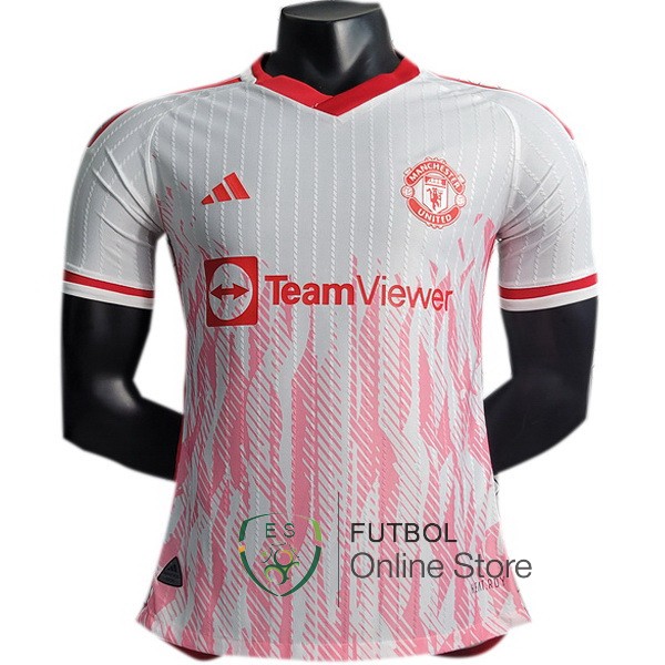 Tailandia Jugadores Camiseta Manchester United 23/2024 Especial Blanco Rojo