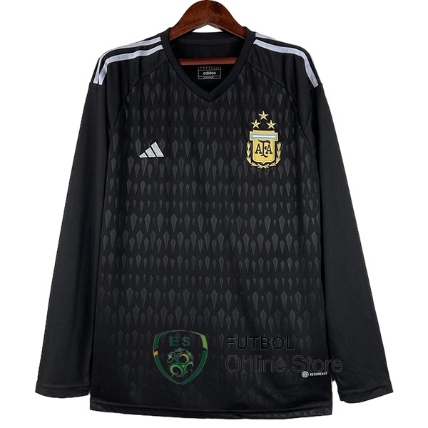 Tailandia Camiseta Del Argentina Primera Portero Negro 2023