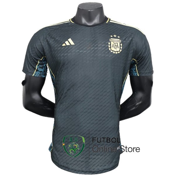 Camiseta Argentina Especial Jugadores 2024 Negro Verde