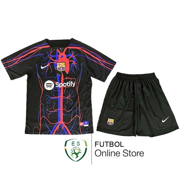 Camiseta Barcelona Especial Conjunto Completo Hombre 23/2024 Negro Purpura