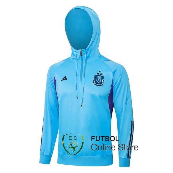 Chaqueta Con Capucha Argentina 2023 Azul