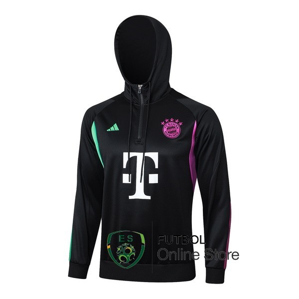 Chaqueta Con Capucha Bayern Munich 2023/2024 Negro Purpura