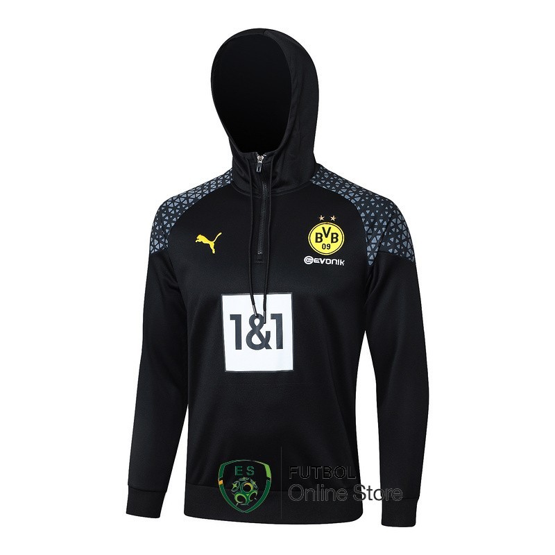 Chaqueta Con Capucha Borussia Dortmund 2023/2024 Negro Gris