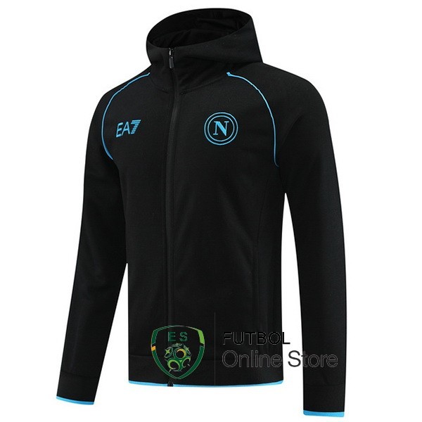 Chaqueta Con Capucha Napoli 2023/2024 Negro