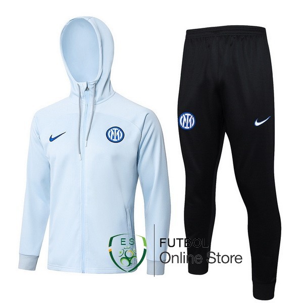 Conjunto Completo Chaqueta Con Capucha Inter Milan 2023/2024 Azul Negro