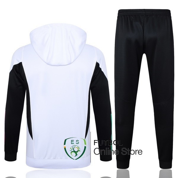 Conjunto Completo Chaqueta Con Capucha Ninos Bayern Munich 23/2024 Blanco Negro
