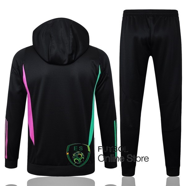 Conjunto Completo Chaqueta Con Capucha Ninos Bayern Munich 23/2024 Negro Purpura