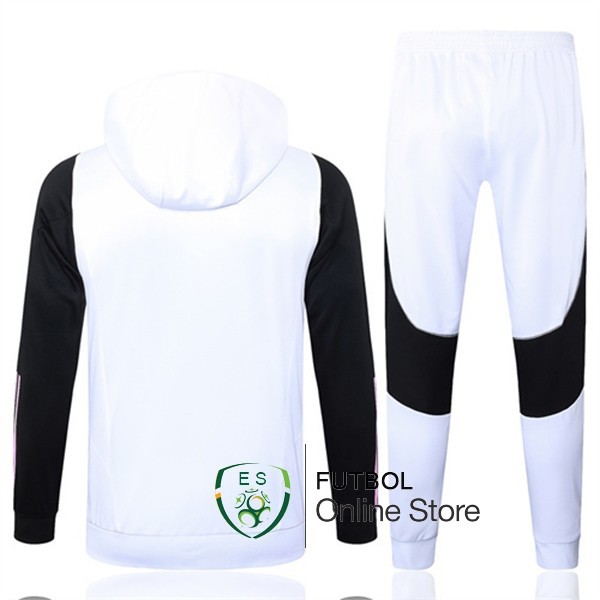 Conjunto Completo Chaqueta Con Capucha Ninos Juventus 23/2024 Blanco Negro Rosa