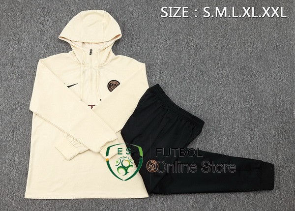 Conjunto Completo Chaqueta Con Capucha Ninos Paris Saint Germain 23/2024 Amarillo Negro
