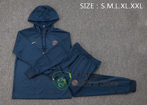 Conjunto Completo Chaqueta Con Capucha Ninos Paris Saint Germain 23/2024 Azul II Marino