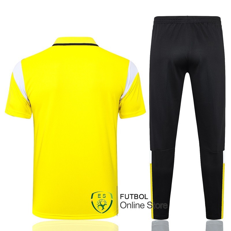 Conjunto Completo Polo Borussia Dortmund 2023/2024 Amarillo Blanco Negro