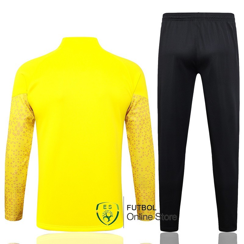 Conjunto Completo Ropa Deportiva Con Cremallera Larga Borussia Dortmund 2023/2024 Amarillo I Negro
