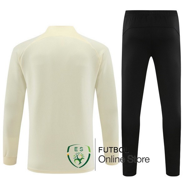 Conjunto Completo Ropa Deportiva Con Cremallera Larga Paris Saint Germain 2023/2024 Amarillo I Negro
