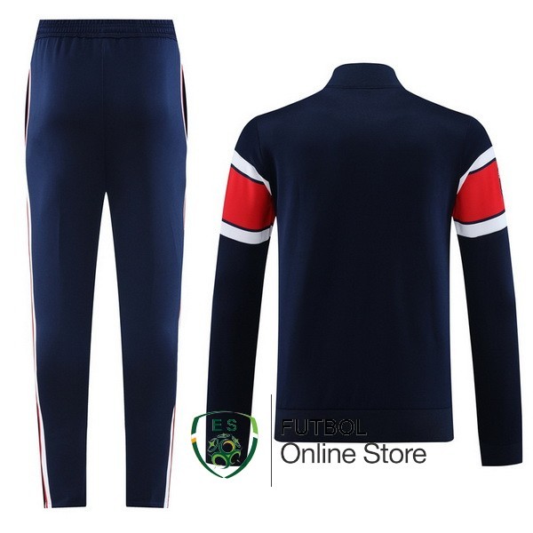 Conjunto Completo Ropa Deportiva Con Cremallera Larga Paris Saint Germain 2023/2024 Azul Rojo Blanco