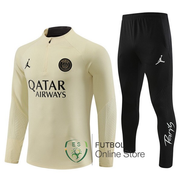 Conjunto Completo Sudadera Entrenamiento Paris Saint Germain 2023/2024 Amarillo Negro