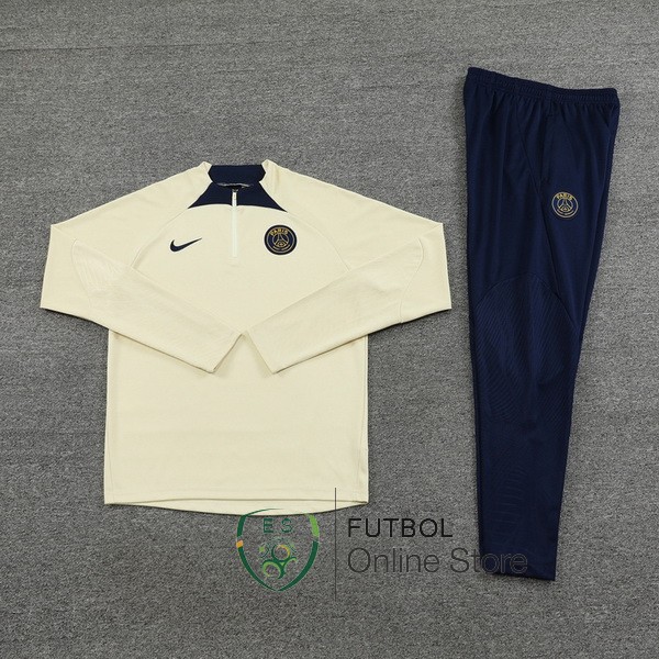 Conjunto Completo Sudadera Entrenamiento Paris Saint Germain 2023/2024 Amarillo Negro Azul