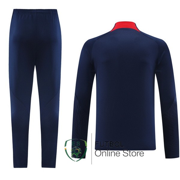 Conjunto Completo Sudadera Entrenamiento Paris Saint Germain 2023/2024 Azul Marino II Rojo