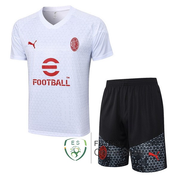 Entrenamiento Conjunto Completo AC Milan 2023/2024 Blanco Negro Rojo