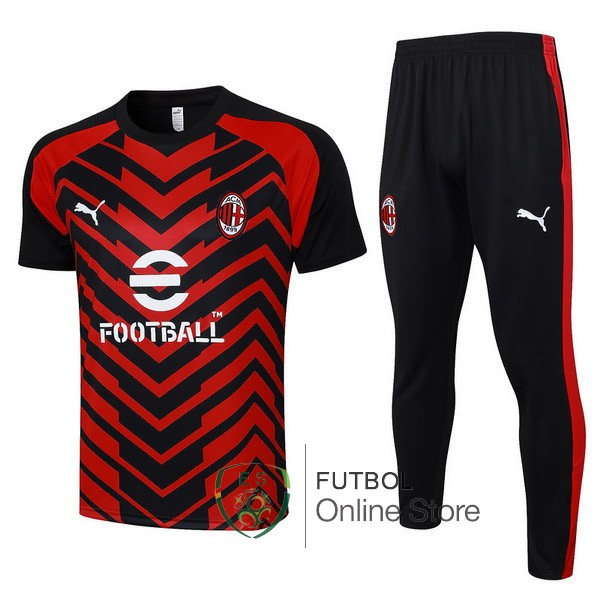 Entrenamiento Conjunto Completo AC Milan 2023/2024 Rojo Negro