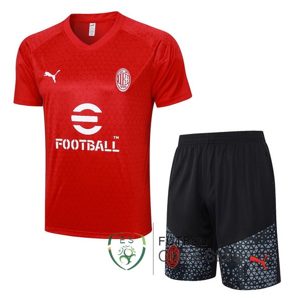 Entrenamiento Conjunto Completo AC Milan 2023/2024 Rojo Negro Gris